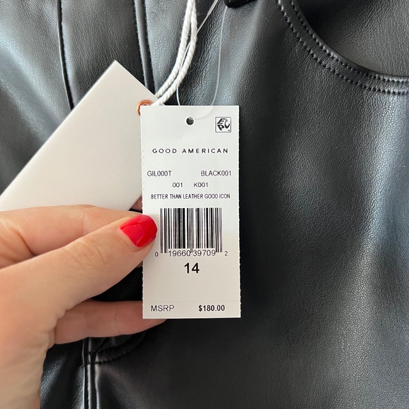 Good American Good Icon Faux Leather Pants - Picture 5 of 16